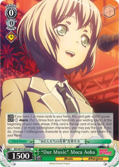 Image for "Our Music" Moca Aoba (BanG Dream! Vol.2) (BD/W73-E022 R) - Weiss Schwarz