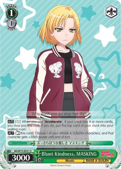 Image for Blunt Kindness, MASKING (BanG Dream! Vol.2) (BD/W73-E031 U) - Weiss Schwarz