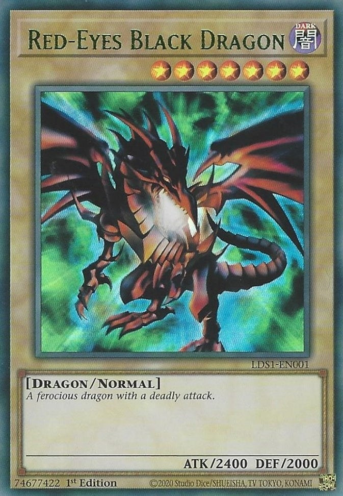 Image for Red-Eyes Black Dragon (Green) (Legendary Duelists: Season 1) (LDS1-EN001) - YuGiOh