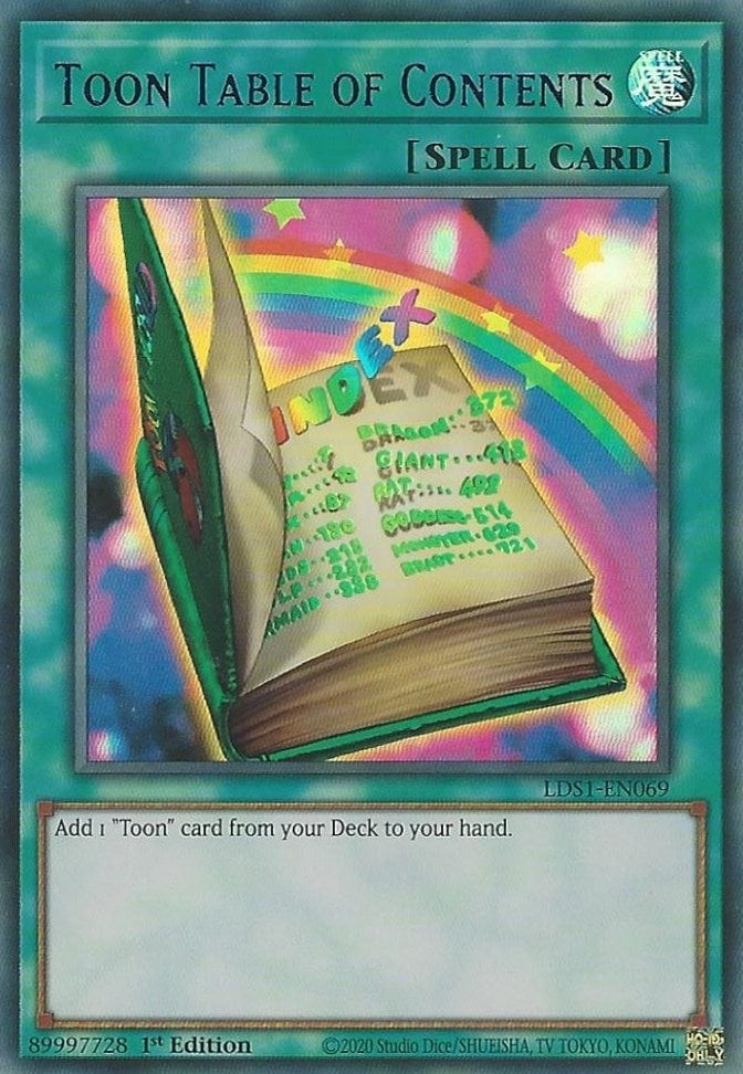 Image for Toon Table of Contents (Blue) (Legendary Duelists: Season 1) (LDS1-EN069) - YuGiOh