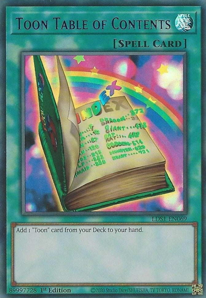 Image for Toon Table of Contents (Purple) (Legendary Duelists: Season 1) (LDS1-EN069) - YuGiOh