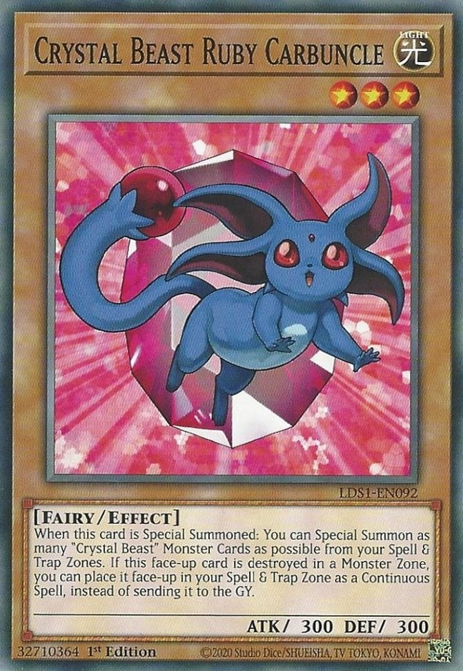 Image for Crystal Beast Ruby Carbuncle (Legendary Duelists: Season 1) (LDS1-EN092) - YuGiOh