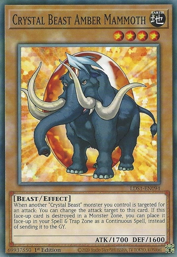 Image for Crystal Beast Amber Mammoth (Legendary Duelists: Season 1) (LDS1-EN094) - YuGiOh
