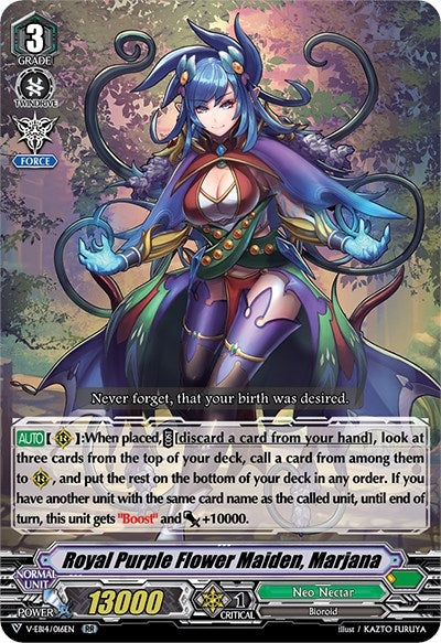 Image for Royal Purple Flower Maiden, Marjana (V-EB14: The Next Stage) (V-EB14/016EN) - Cardfight Vanguard