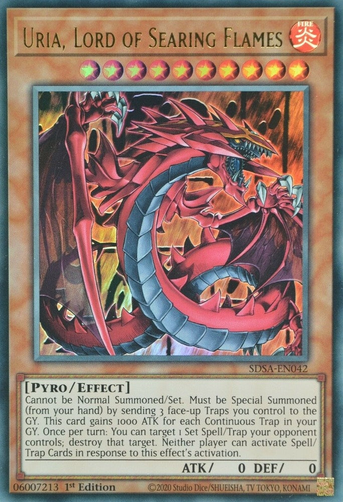 Image for Uria, Lord of Searing Flames (Structure Deck: Sacred Beasts) (SDSA-EN042) - YuGiOh