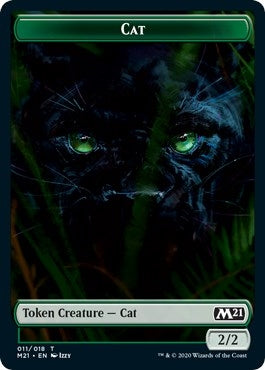 Image for Cat (011) // Zombie Double-Sided Token (Core Set 2021) (11 // 7) - Magic: The Gathering
