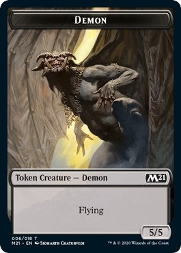 Image for Demon // Soldier Double-Sided Token (Core Set 2021) (6 // 5) - Magic: The Gathering