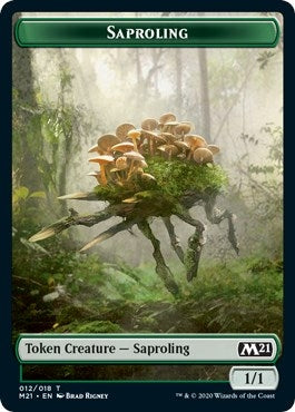 Image for Saproling // Zombie Double-sided Token (Core Set 2021) (12) - Magic: The Gathering