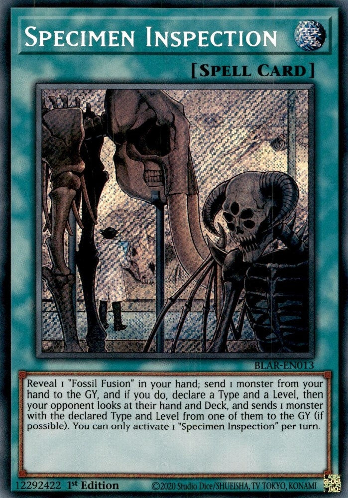 Image for Specimen Inspection (Battles of Legend: Armageddon) (BLAR-EN013) - YuGiOh