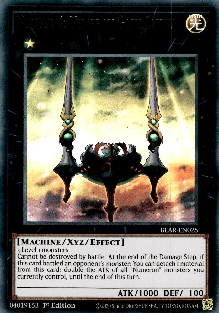 Image for Number 4: Numeron Gate Catvari (Battles of Legend: Armageddon) (BLAR-EN025) - YuGiOh