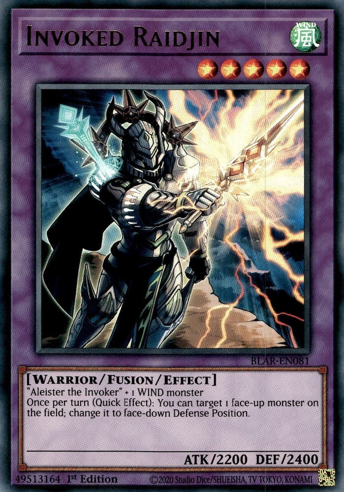 Image for Invoked Raidjin (Battles of Legend: Armageddon) (BLAR-EN081) - YuGiOh