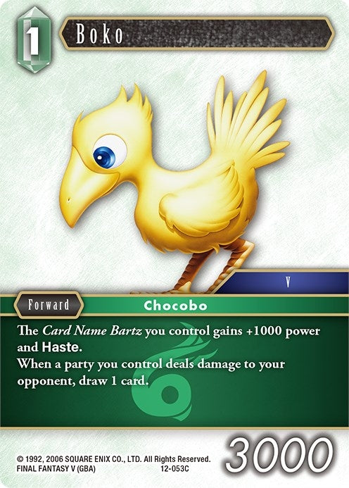 Image for Boko (Opus XII) (12-053C) - Final Fantasy TCG