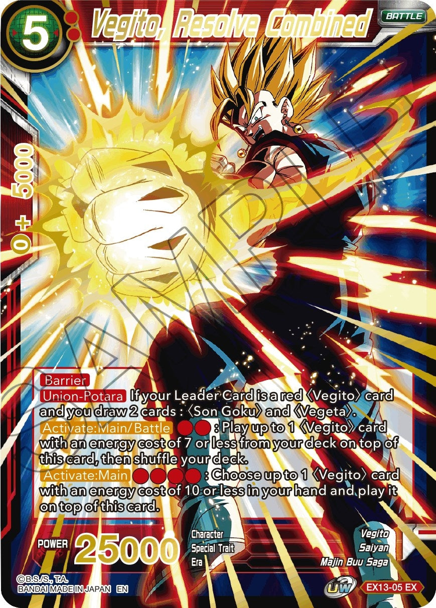 Image for Vegito, Resolve Combined (Special Anniversary Set 2020) (EX13-05) - Dragon Ball Super: Masters