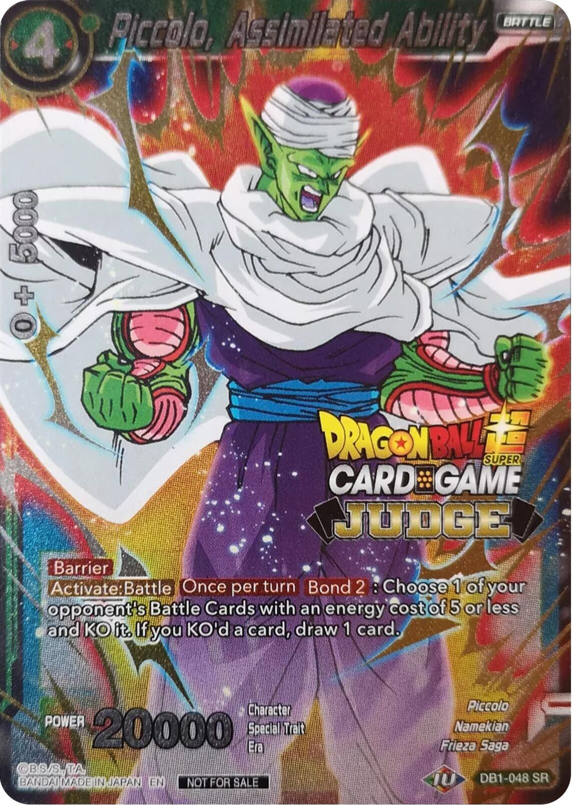 Image for Piccolo, Assimilated Ability (Judge Promotion Cards) (DB1-048) - Dragon Ball Super: Masters