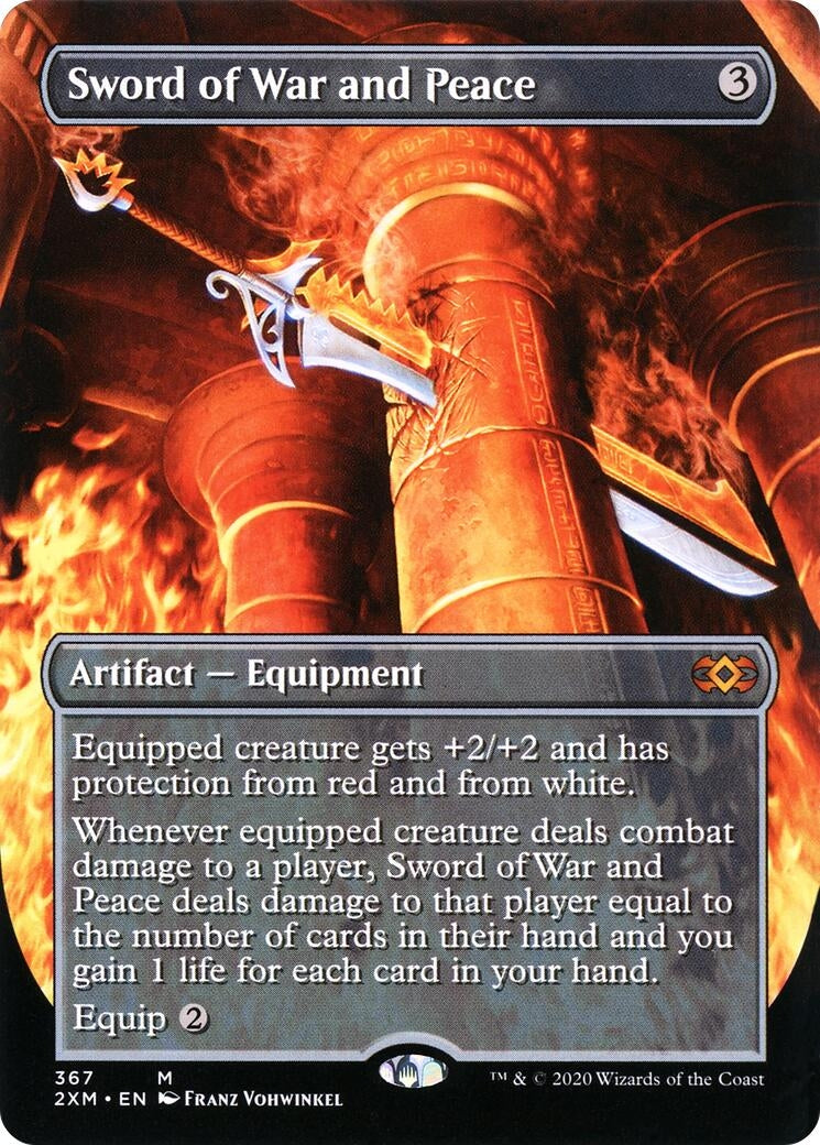 Image for Sword of War and Peace (Borderless) (Double Masters) (367) - Magic: The Gathering