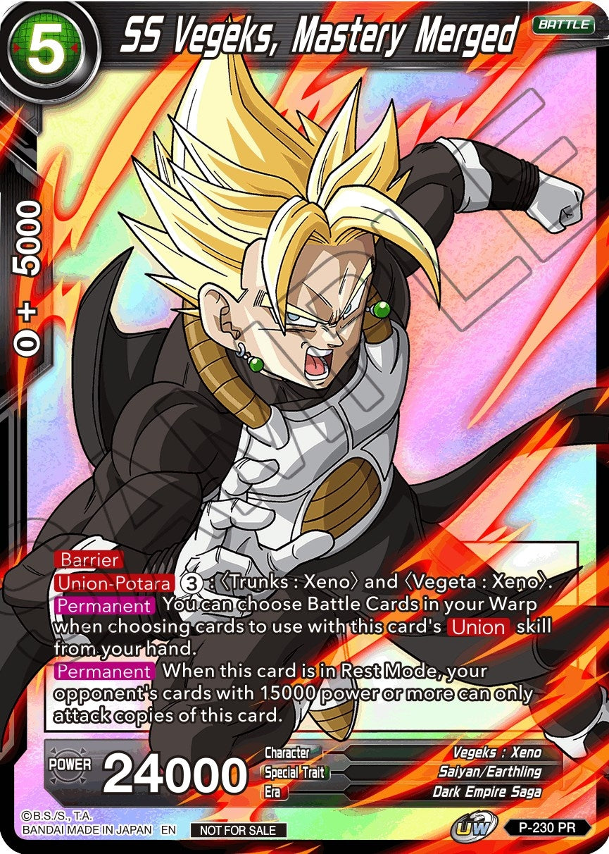 Image for SS Vegeks, Mastery Merged (Alternate Art) (Promotion Cards) (P-230) - Dragon Ball Super: Masters