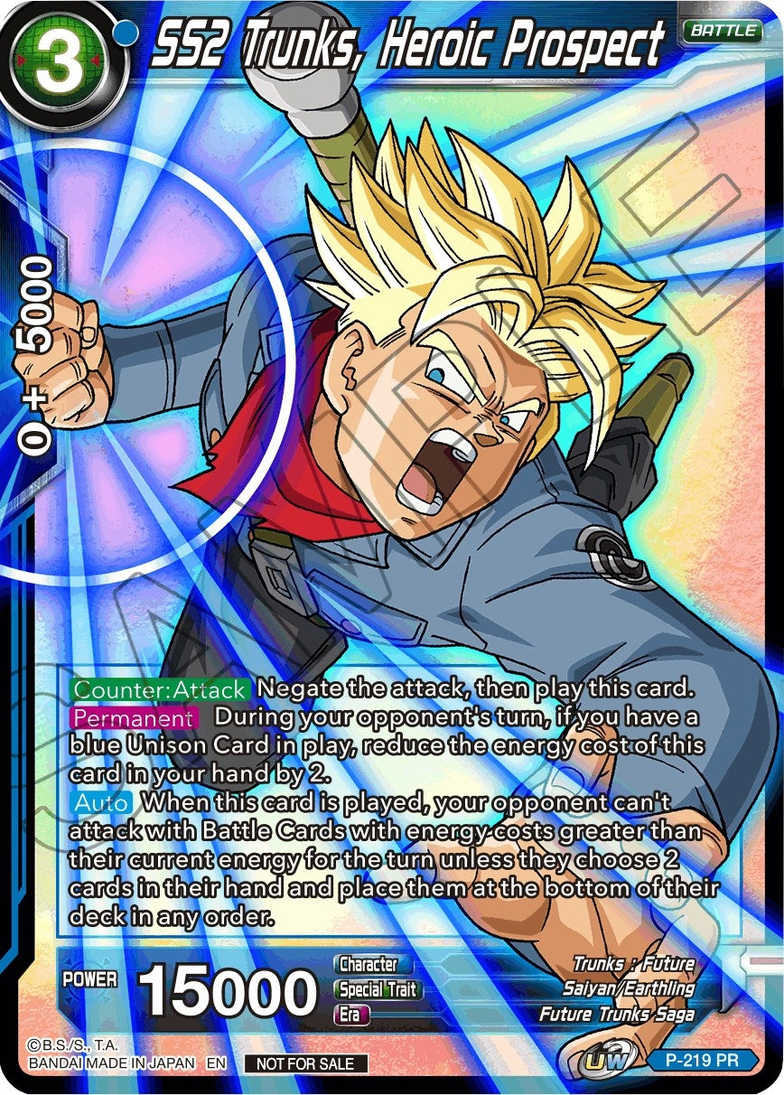 Image for SS2 Trunks, Heroic Prospect (Alternate Art) (Promotion Cards) (P-219) - Dragon Ball Super: Masters