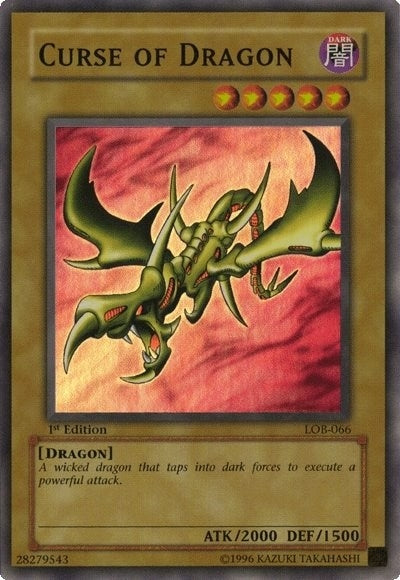 Image for Curse of Dragon (The Legend of Blue Eyes White Dragon) (LOB-066) - YuGiOh