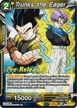 Image for Trunks the Eager (Rise of the Unison Warrior Pre-Release Cards) (BT10-109) - Dragon Ball Super: Masters