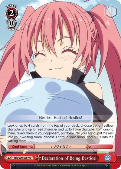 Image for Declaration of Being Besties! (That Time I Got Reincarnated as a Slime) (TSK/S70-E057 U) - Weiss Schwarz