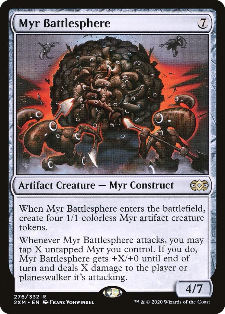 Image for Myr Battlesphere (Double Masters) (276) - Magic: The Gathering