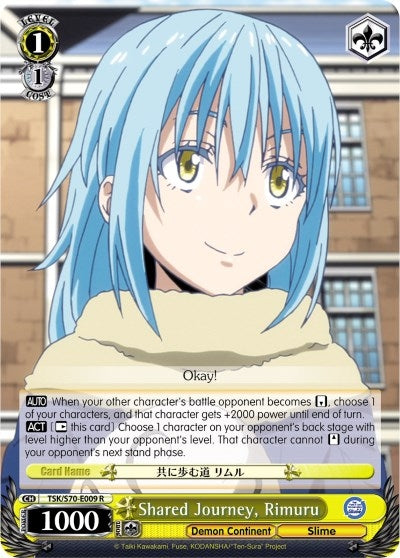 Image for Shared Journey, Rimuru (That Time I Got Reincarnated as a Slime) (TSK/S70-E009 R) - Weiss Schwarz