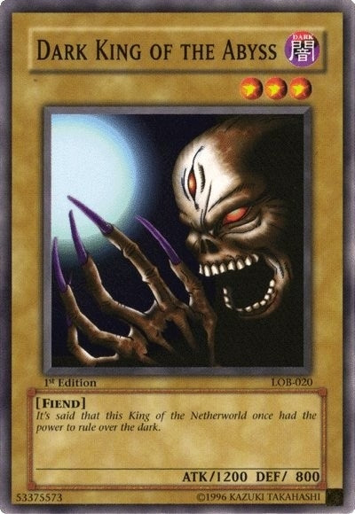 Image for Dark King of the Abyss (The Legend of Blue Eyes White Dragon) (LOB-020) - YuGiOh