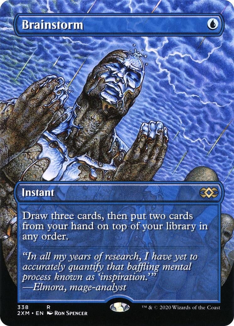 Image for Brainstorm (Borderless) (Double Masters) (338) - Magic: The Gathering