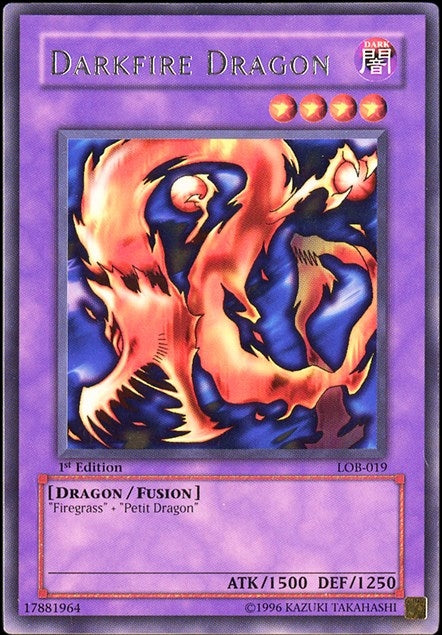 Image for Darkfire Dragon (The Legend of Blue Eyes White Dragon) (LOB-019) - YuGiOh