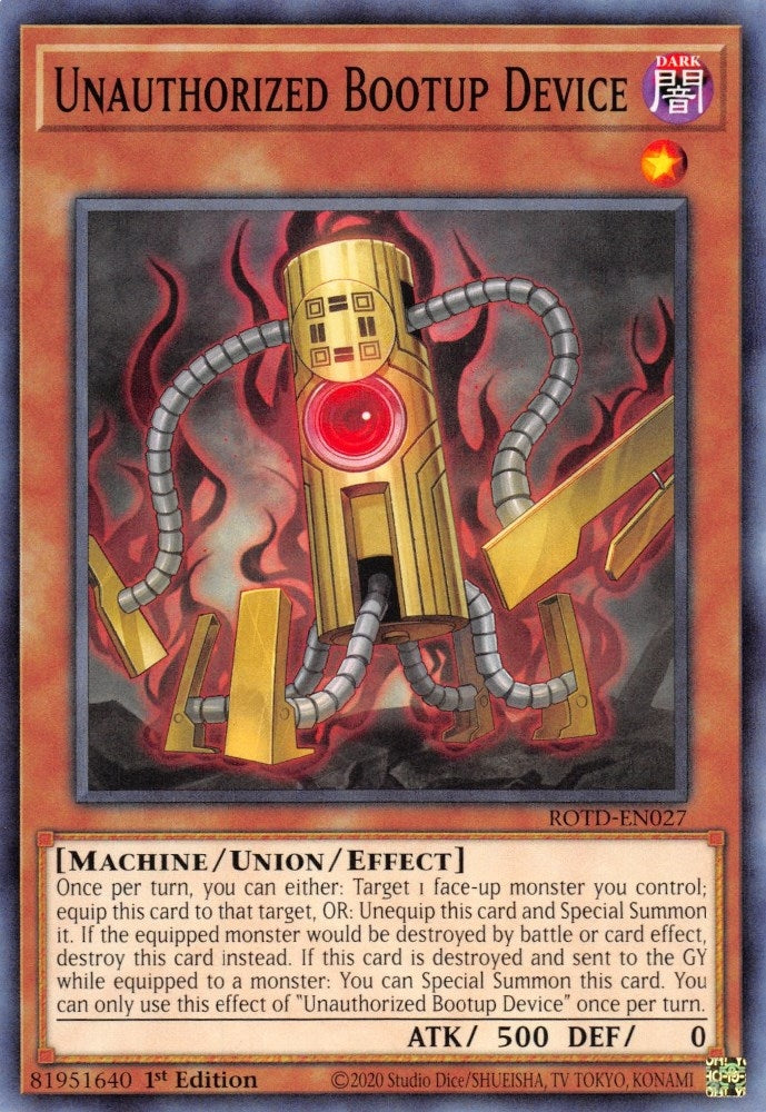 Image for Unauthorized Bootup Device (Rise of the Duelist) (ROTD-EN027) - YuGiOh