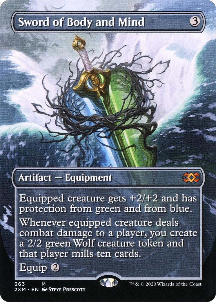 Image for Sword of Body and Mind (Borderless) (Double Masters) (363) - Magic: The Gathering