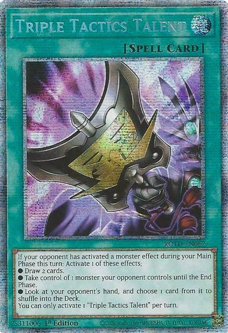 Image for Triple Tactics Talent (Starlight Rare) (Rise of the Duelist) (ROTD-EN062) - YuGiOh