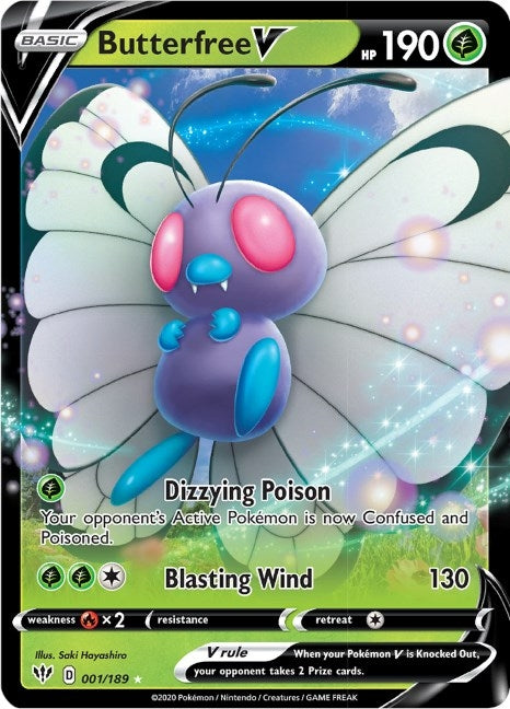 Image for Butterfree V (SWSH03: Darkness Ablaze) (001/189) - Pokemon