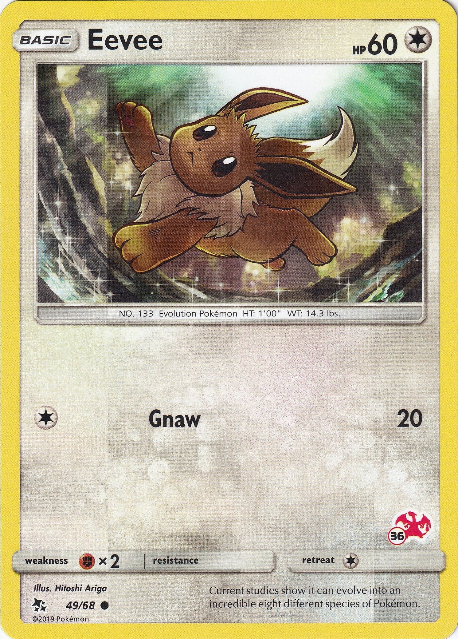 Image for Eevee - 49/68 (#36 Charizard Stamped) (Battle Academy) (049/068) - Pokemon