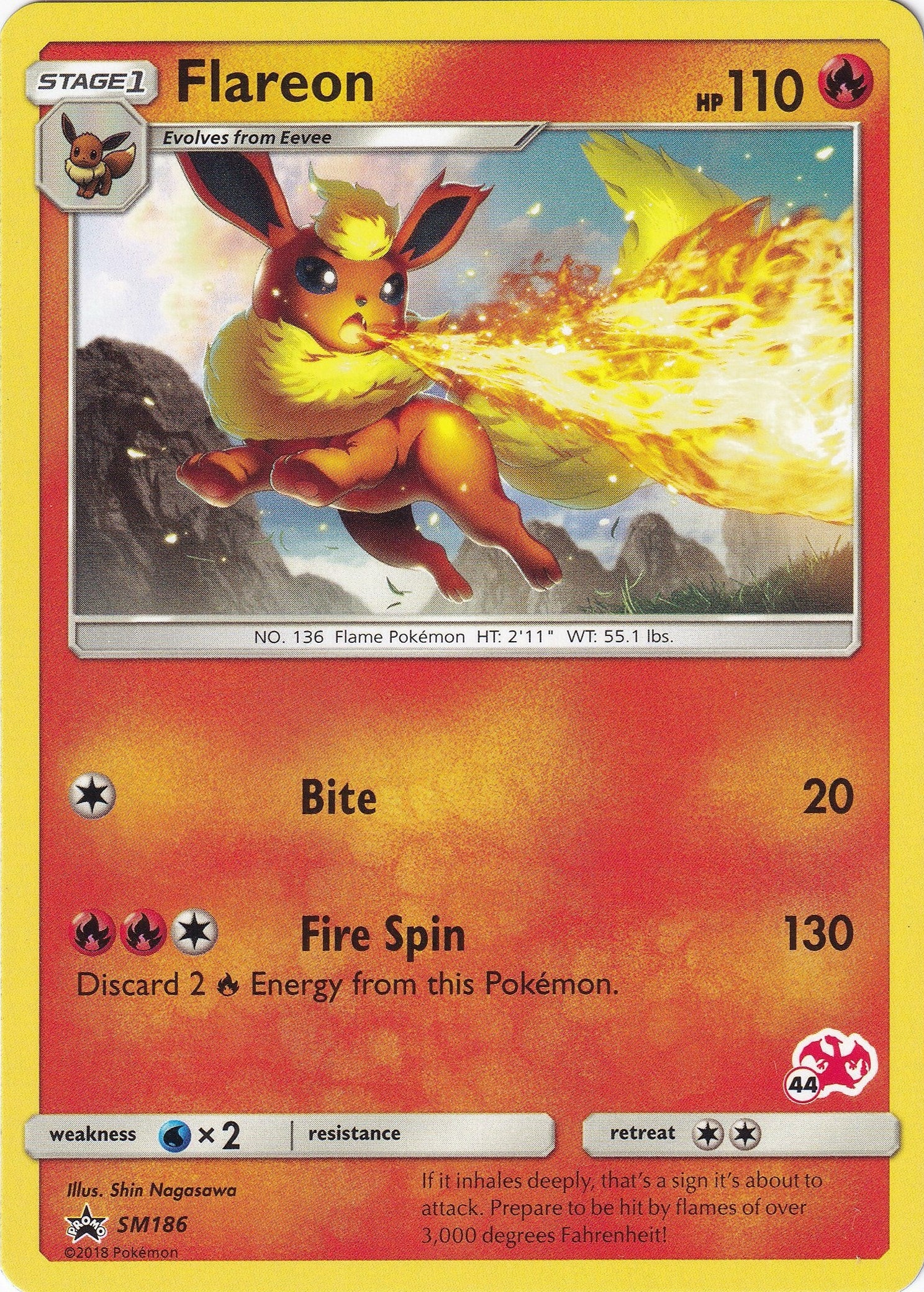 Image for Flareon - SM186 (#44 Charizard Stamped) (Battle Academy) (SM186) - Pokemon