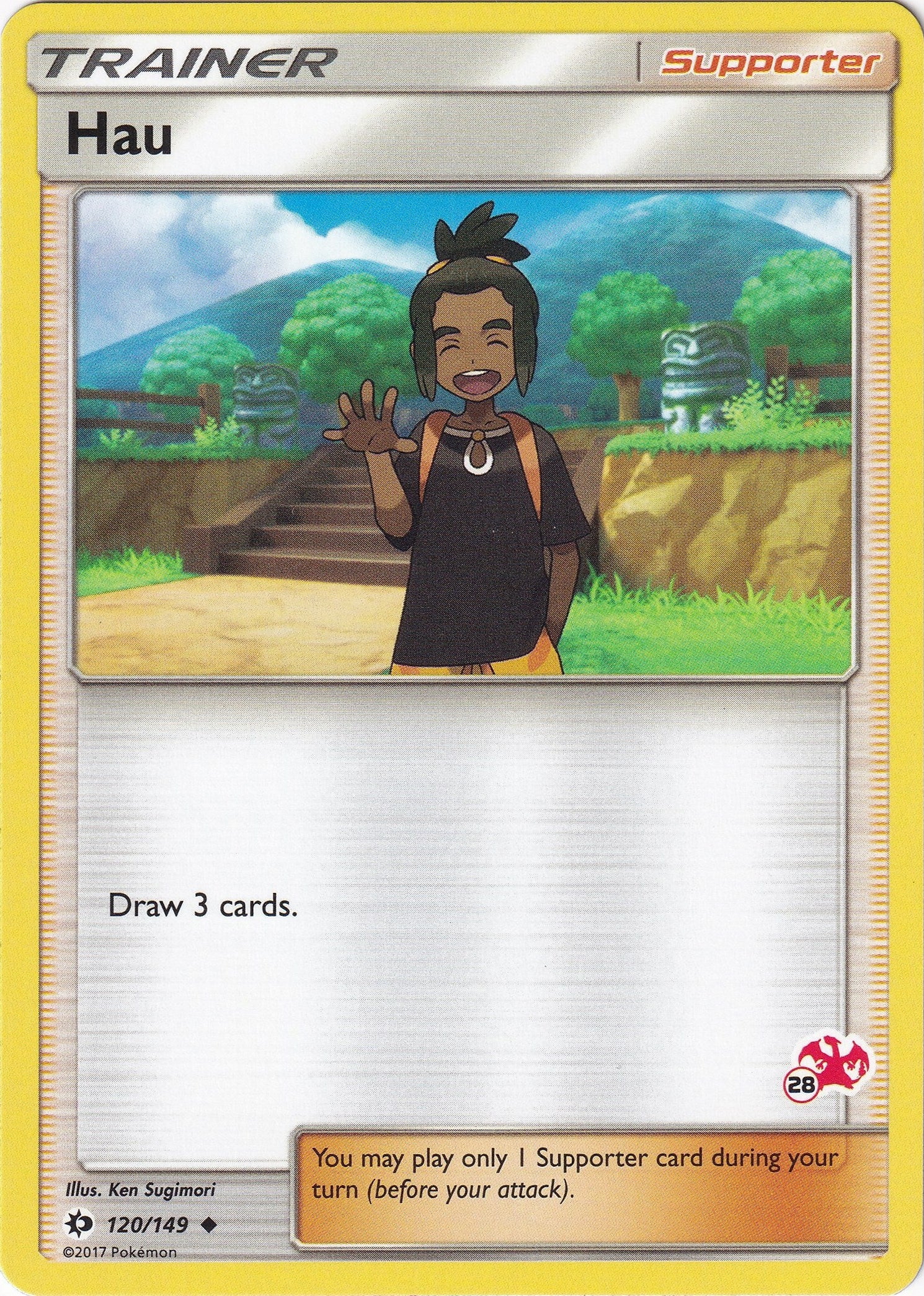 Image for Hau - 120/149 (#28 Charizard Stamped) (Battle Academy) (120/149) - Pokemon
