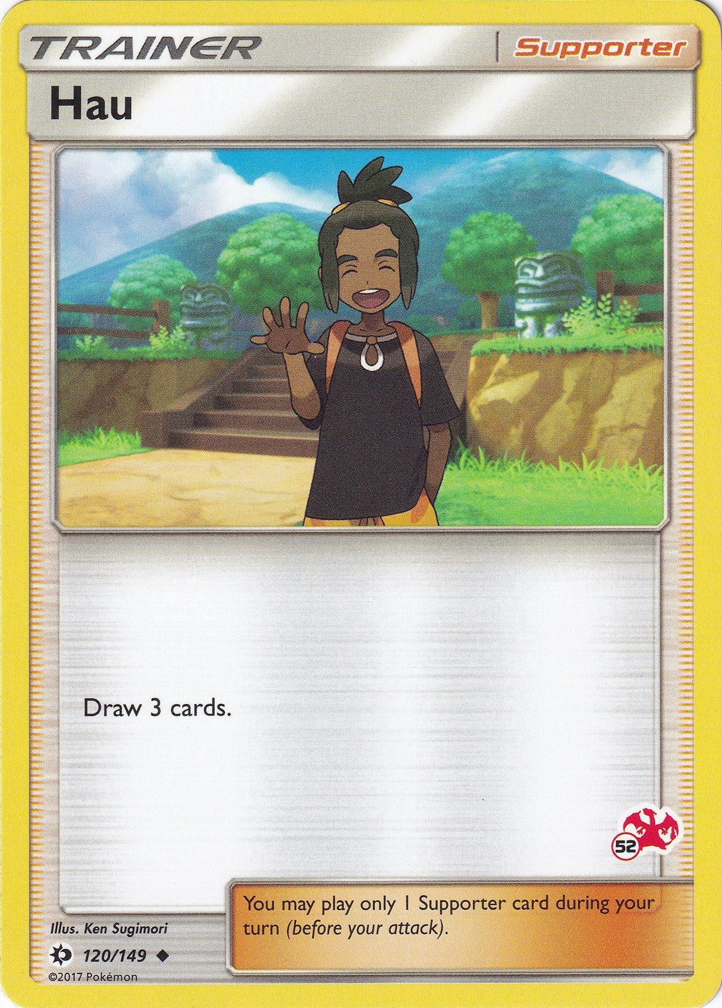 Image for Hau - 120/149 (#52 Charizard Stamped) (Battle Academy) (120/149) - Pokemon