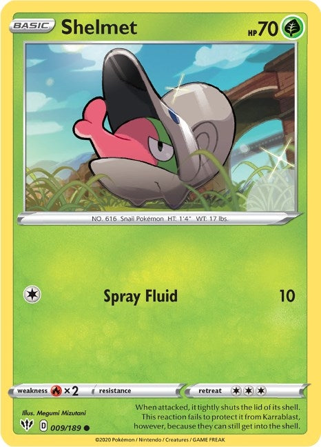 Image for Shelmet (SWSH03: Darkness Ablaze) (009/189) - Pokemon