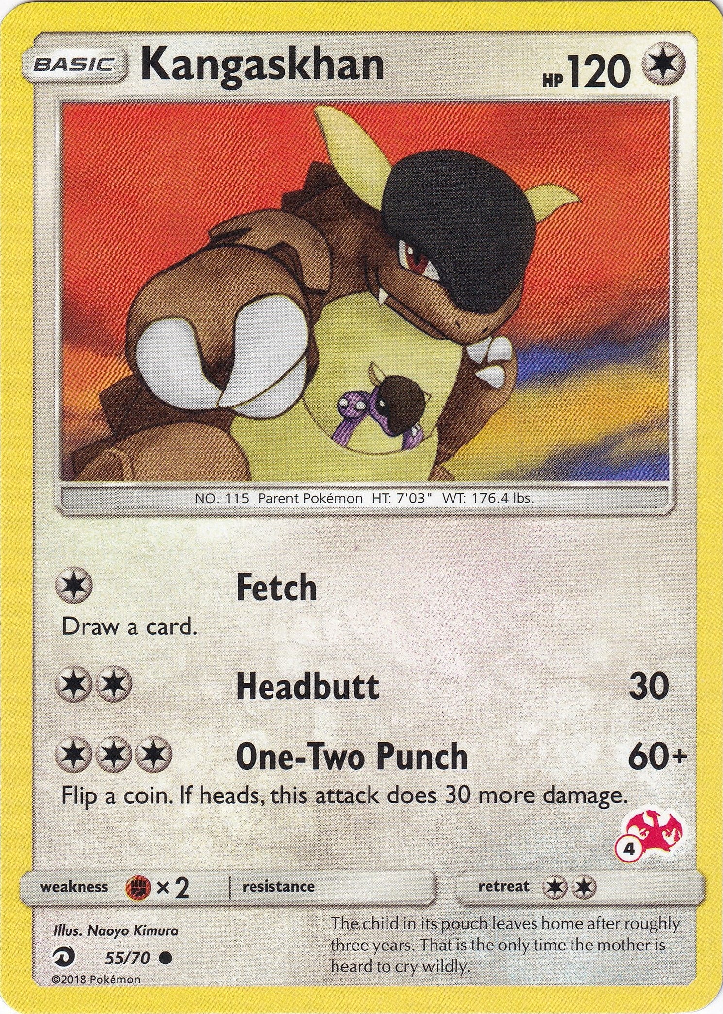 Image for Kangaskhan - 55/70 (#4 Charizard Stamped) (Battle Academy) (055/070) - Pokemon
