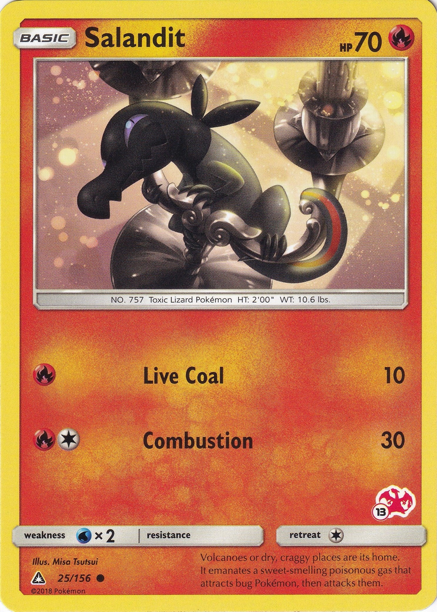 Image for Salandit - 25/156 (#13 Charizard Stamped) (Battle Academy) (025/156) - Pokemon