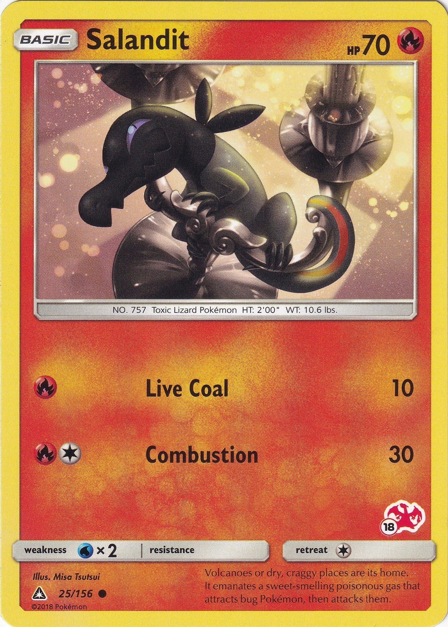 Image for Salandit - 25/156 (#18 Charizard Stamped) (Battle Academy) (025/156) - Pokemon