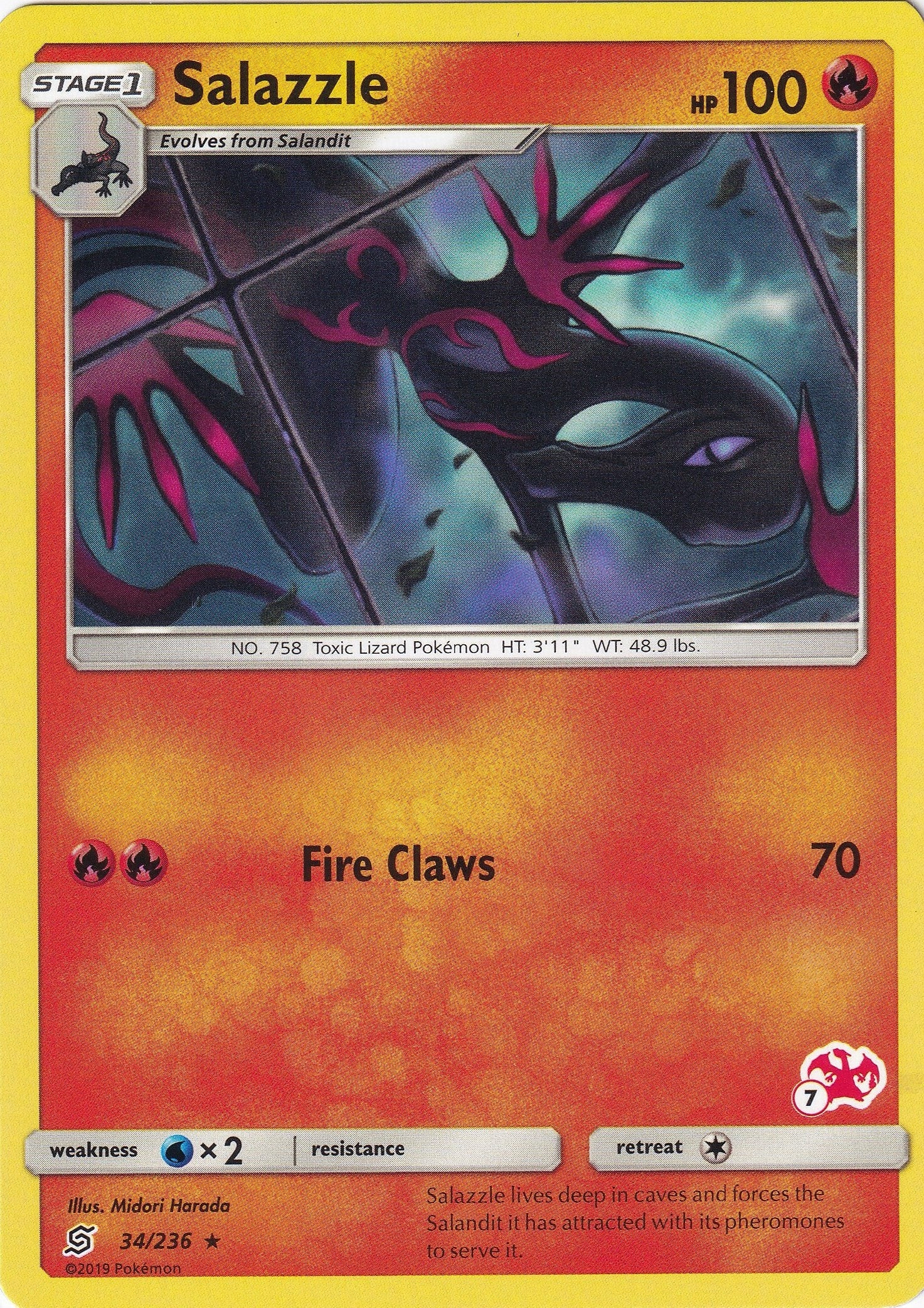 Image for Salazzle - 34/236 (#7 Charizard Stamped) (Battle Academy) (034/236) - Pokemon