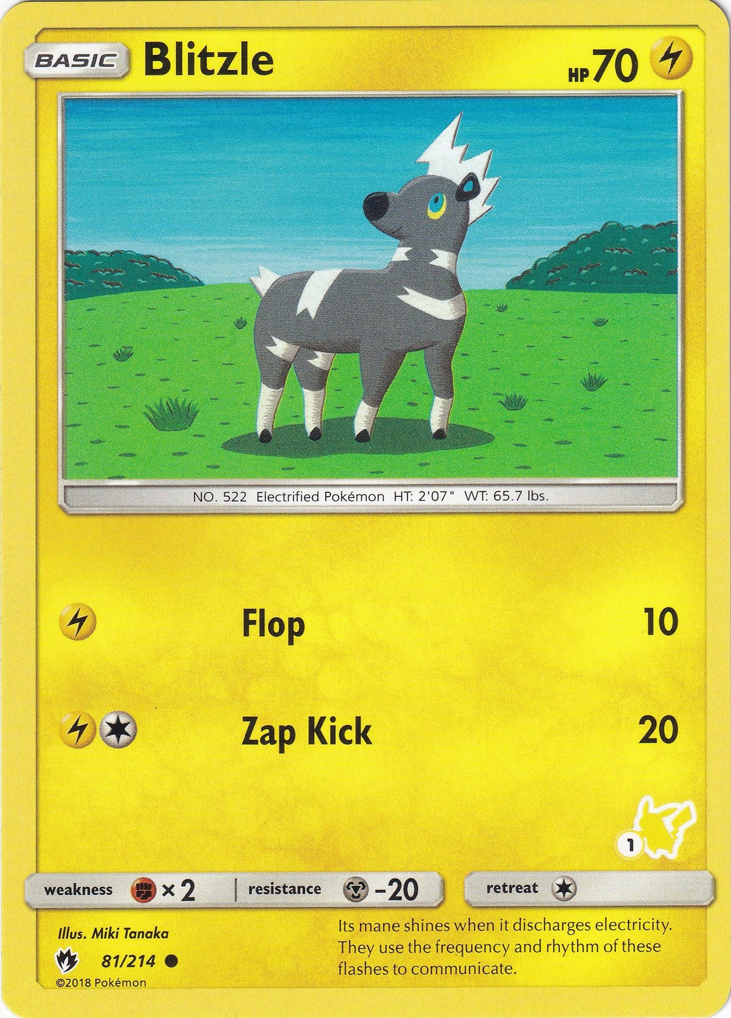 Image for Blitzle - 81/214 (#1 Pikachu Stamped) (Battle Academy) (081/214) - Pokemon