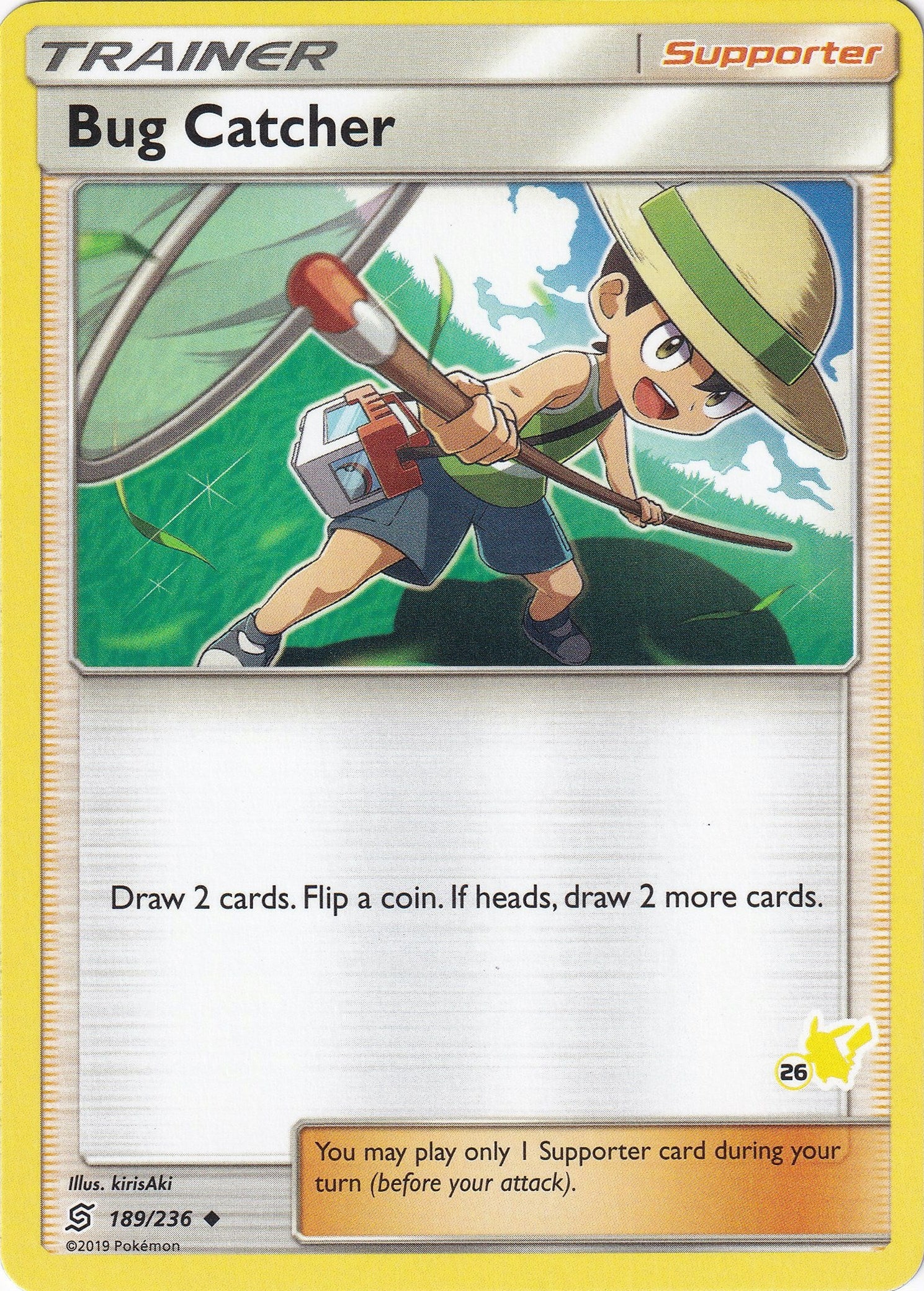 Image for Bug Catcher - 189/236 (#26 Pikachu Stamped) (Battle Academy) (189/236) - Pokemon
