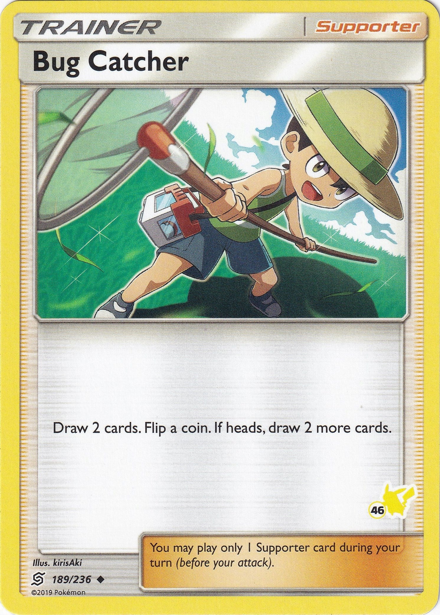 Image for Bug Catcher - 189/236 (#46 Pikachu Stamped) (Battle Academy) (189/236) - Pokemon