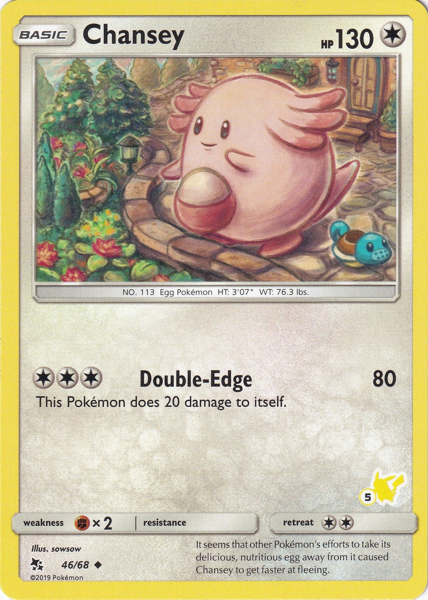 Image for Chansey - 46/68 (#5 Pikachu Stamped) (Battle Academy) (046/068) - Pokemon