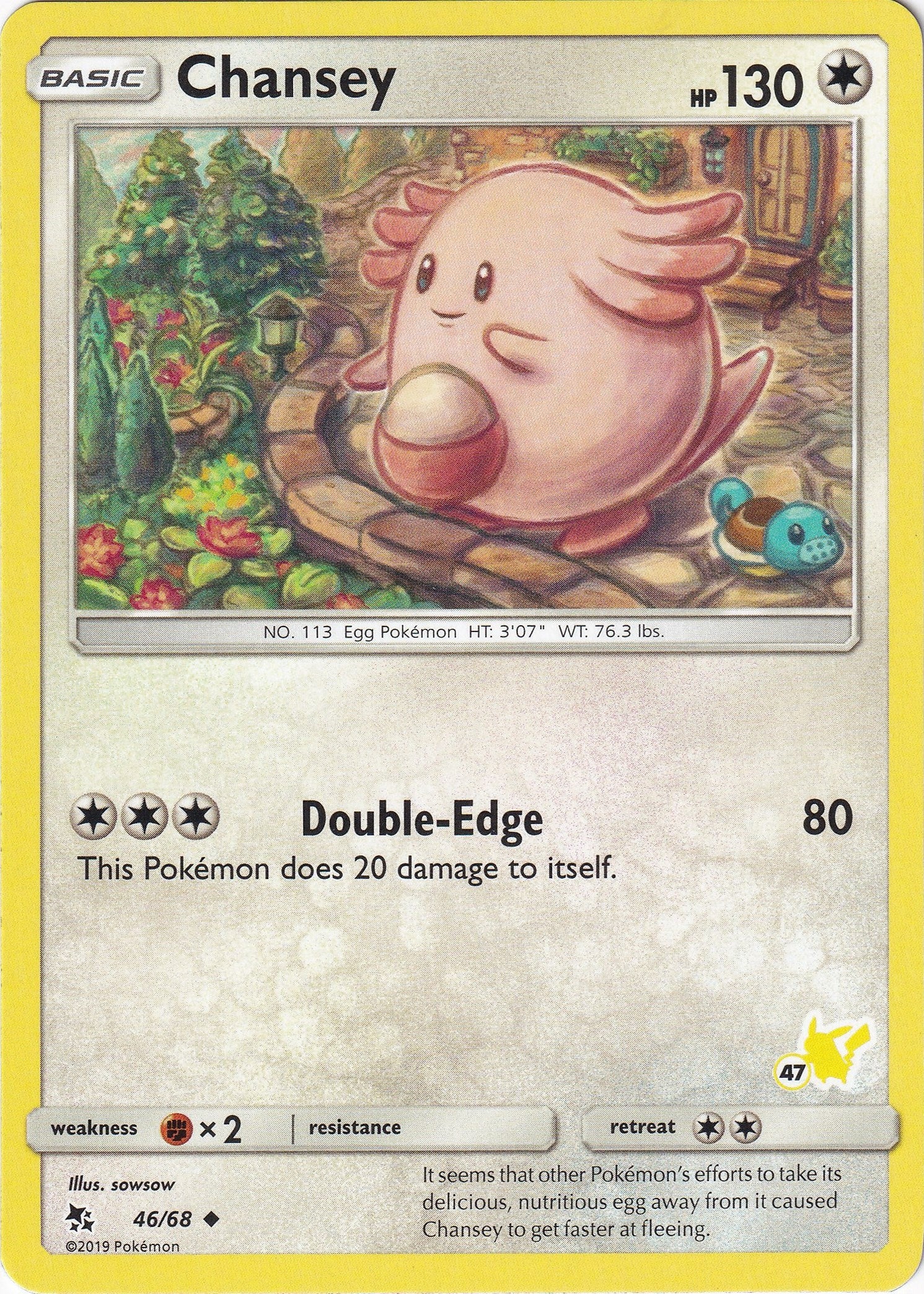 Image for Chansey - 46/68 (#47 Pikachu Stamped) (Battle Academy) (046/068) - Pokemon