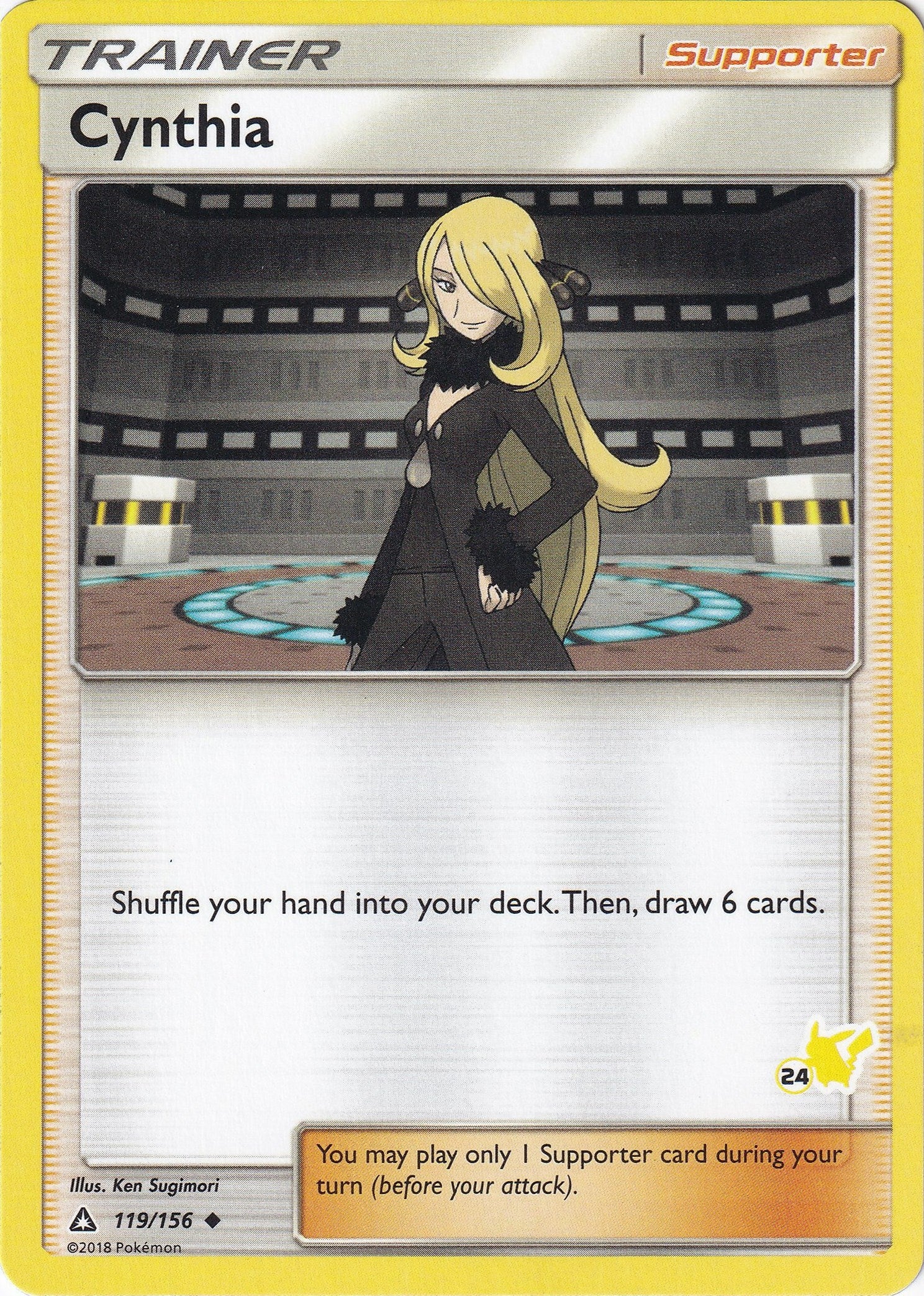 Image for Cynthia - 119/156 (#24 Pikachu Stamped) (Battle Academy) (119/156) - Pokemon