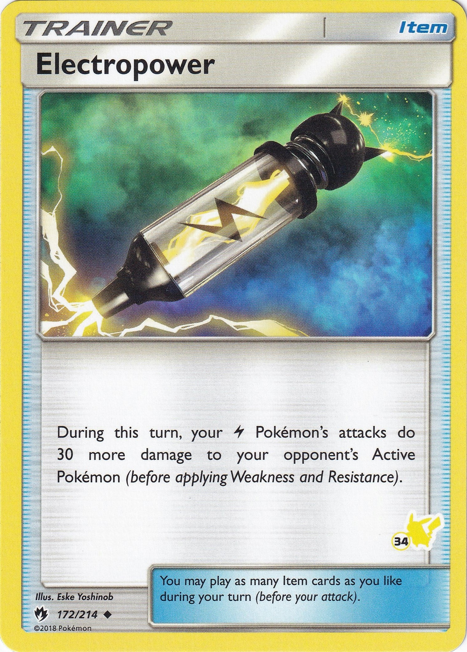 Image for Electropower - 172/214 (#34 Pikachu Stamped) (Battle Academy) (172/214) - Pokemon