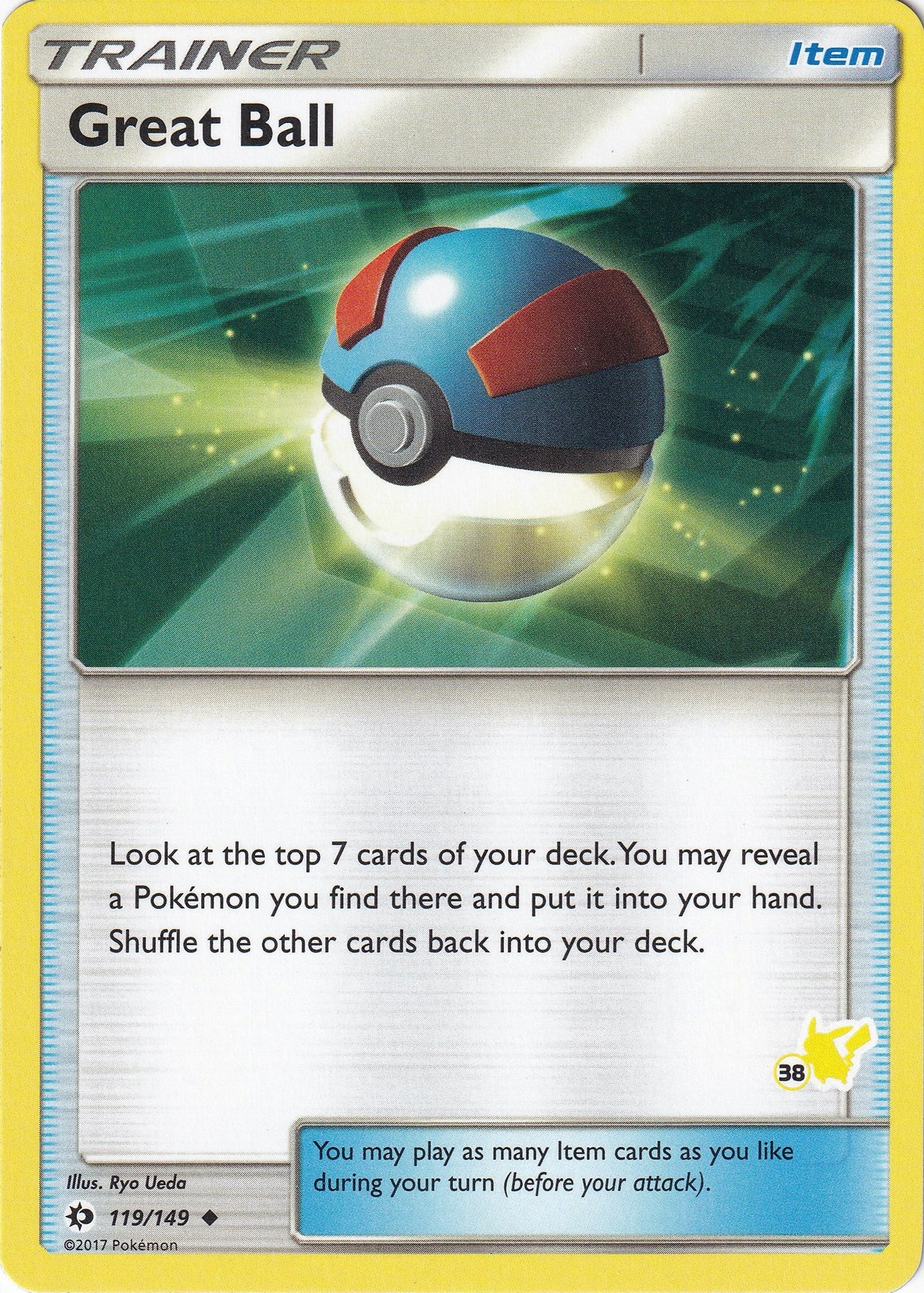 Image for Great Ball - 119/149 (#38 Pikachu Stamped) (Battle Academy) (119/149) - Pokemon
